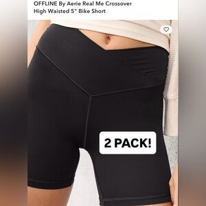 OFFLINE By Aerie Real Me Crossover High Waisted 5" Bike Shorts 2 Pack ~ size XL